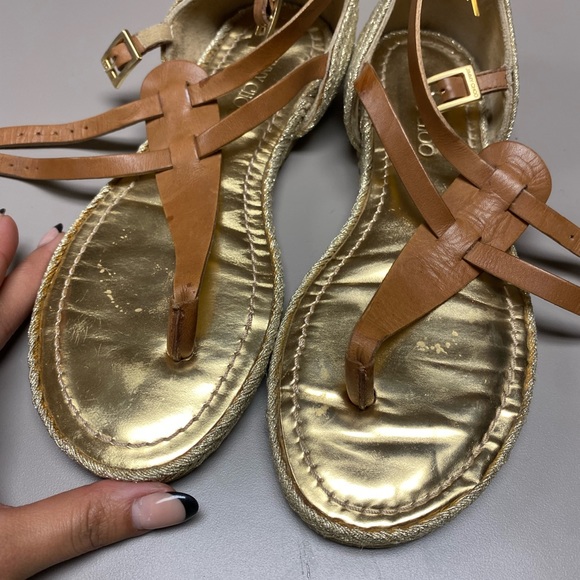 Jimmy choo Gold Sandals Gladiator Womens size 35 1/2 - Picture 11 of 11
